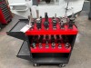 Hout Toolscoot Rolling Cart Includes: (48) CT-40 Tool Holders, Assorted Boring Heads, Right Angle Head, Endmills, & Spade Drills *Located in City of Industry, CA*