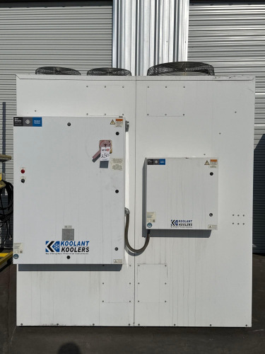 Koolant Kooler WVO-60001&ndash;M Chiller, (6) 10HP Compressors, (1) 10HP Pump, (4) 1/2HP Fans, (4) 1-1/2HP Fans, s/n W204993-001, 2019