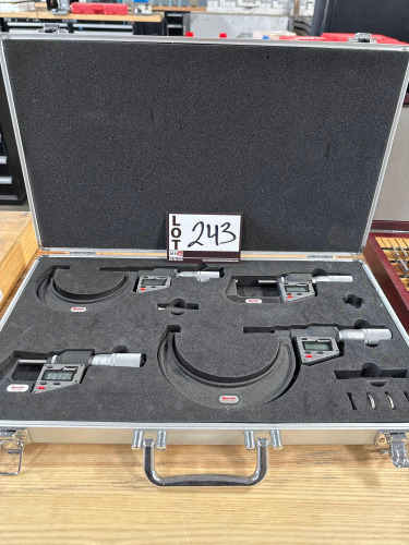 0-4" Starret Digital Micrometer Set