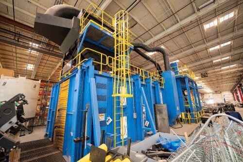 Complete 2015 Blastec Surface Preparation Line (Installed & Under Power) - 15' Wide Exit &ndash; Shot Blast, Peen & Paint Strip